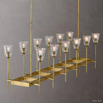 Torche Classic Glass Rectangular Chandelier 54"