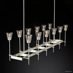 Torche Classic Glass Rectangular Chandelier 54"
