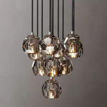 Boule Geometric Cristal Cluster Chandelier 14"