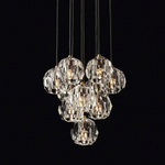 Boule Geometric Cristal Cluster Chandelier 14"