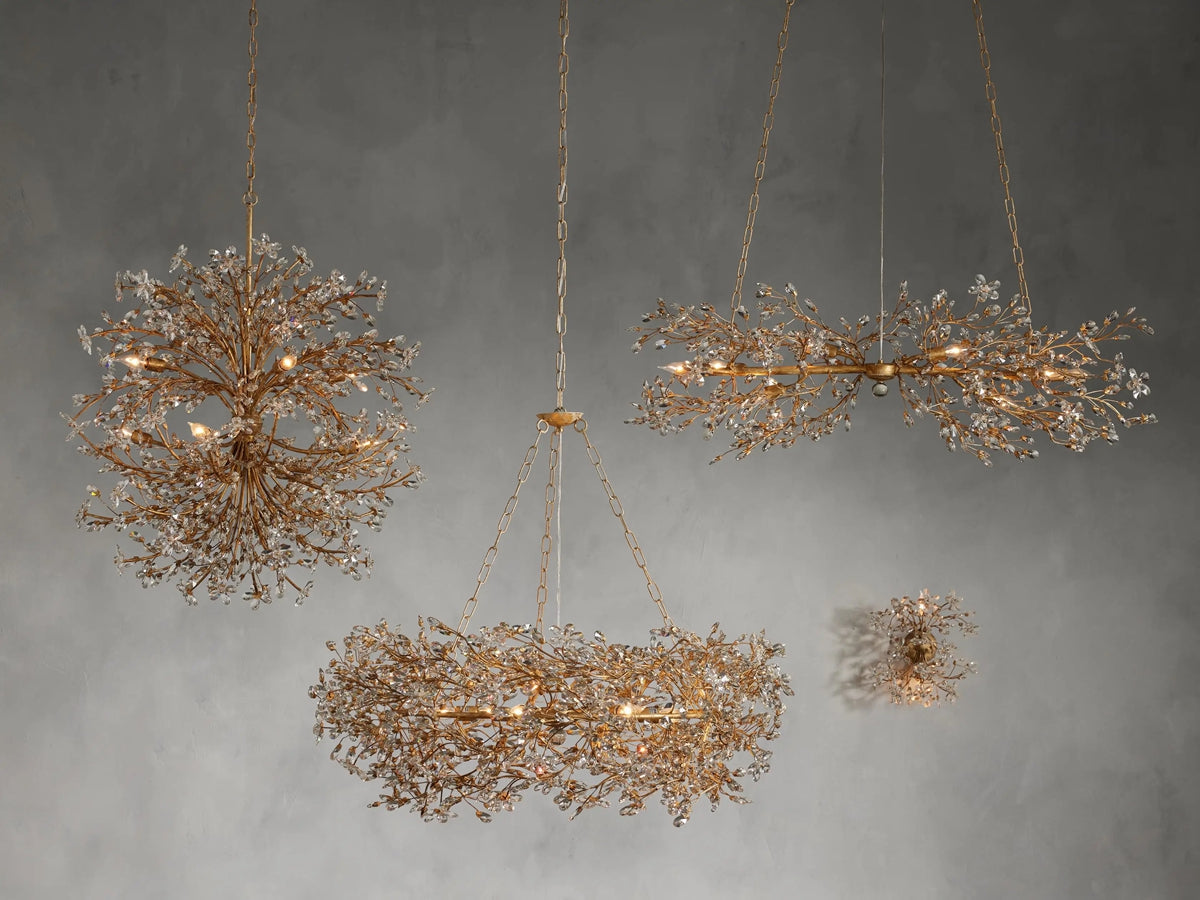 Fiore Garden Petal Twig Round Chandelier