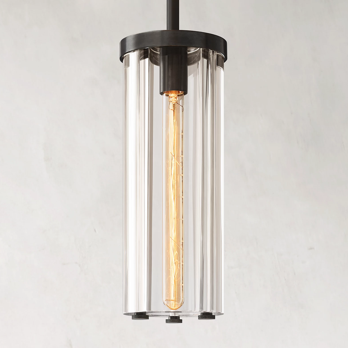 Savile Recessed Crystal Round Pendant Light