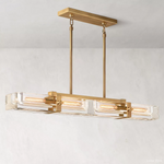 Savile Recessed Crystal Linear Chandelier 48"