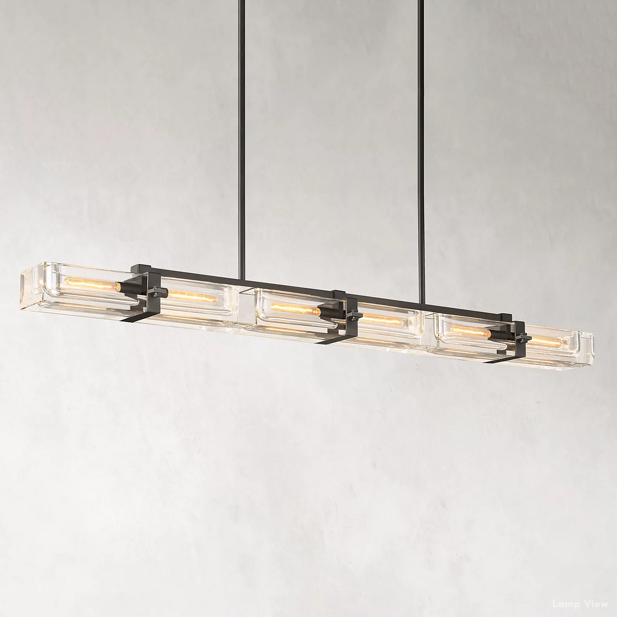 Savile Recessed Crystal Linear Chandelier 72"