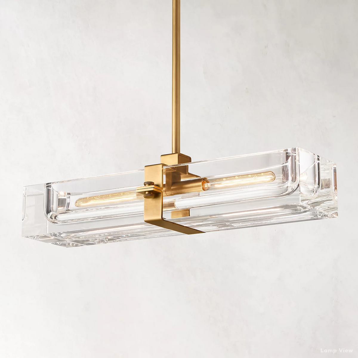 Savile Recessed Crystal Linear Chandelier 24"