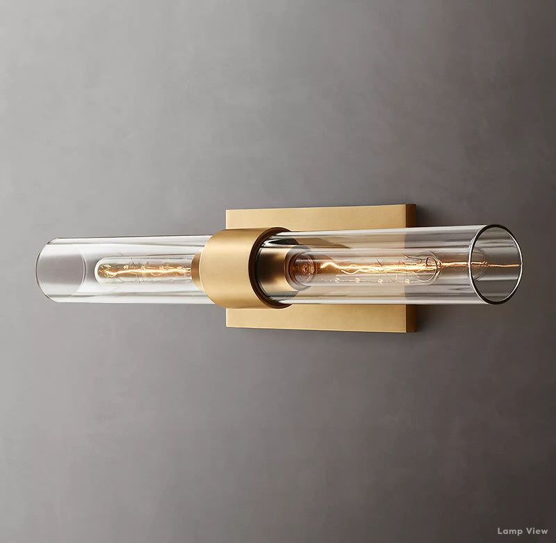 Ravelle Clear Glass Linear Wall Sconce