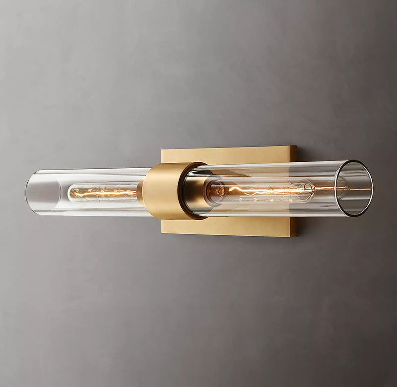 Ravelle Clear Glass Linear Wall Sconce