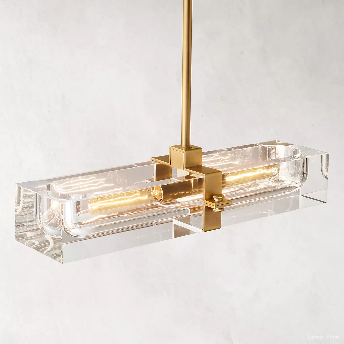 Savile Recessed Crystal Linear Chandelier 24"