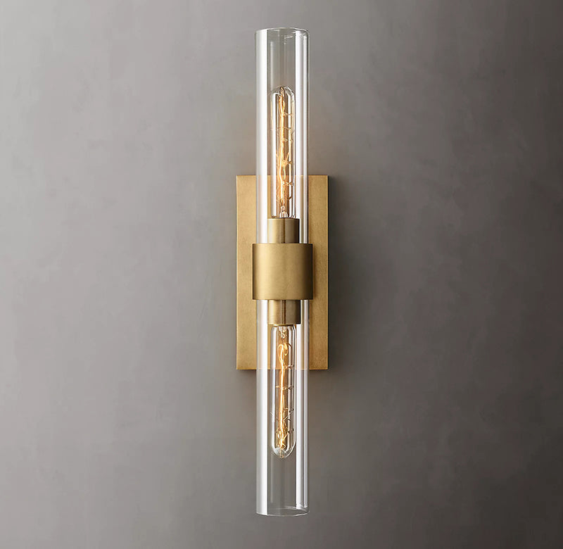 Ravelle Clear Glass Linear Wall Sconce