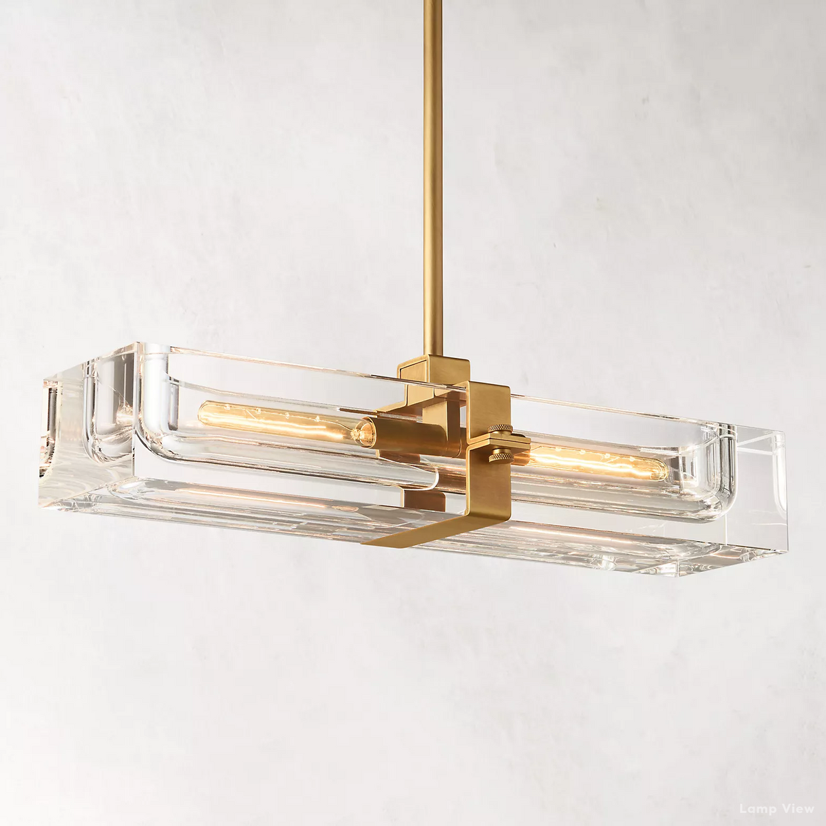 Savile Recessed Crystal Linear Chandelier 24"