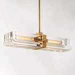 Savile Recessed Crystal Linear Chandelier 24"