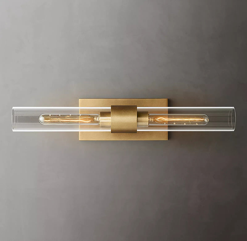 Ravelle Clear Glass Linear Wall Sconce