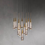 Soltaire Cascading Glass Round Chandelier