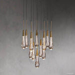 Soltaire Cascading Glass Round Chandelier