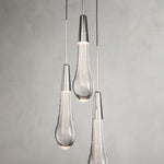 Soltaire Cascading Glass 3-Light Round Pendant
