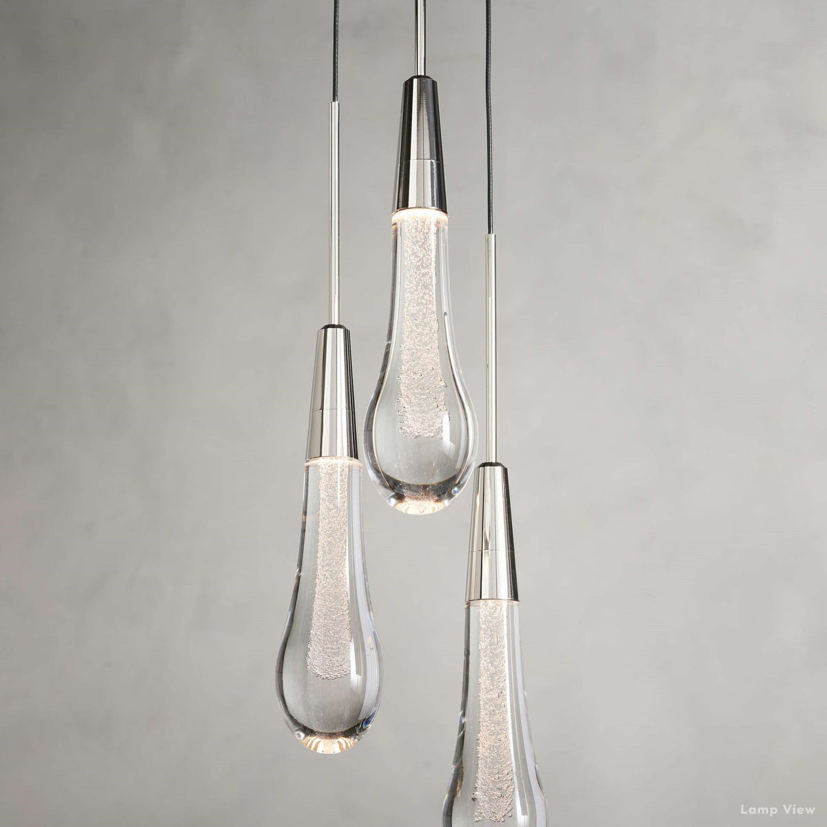 Soltaire Cascading Crystal 3-Light Round Pendant