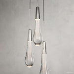 Soltaire Cascading Crystal 3-Light Round Pendant