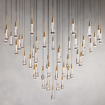 Soltaire Cascading Glass Round Chandelier