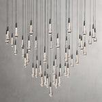 Soltaire Cascading Glass Round Chandelier