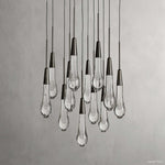 Soltaire Cascading Glass Round Chandelier