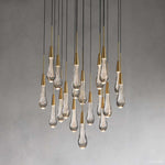 Soltaire Cascading Glass Round Chandelier
