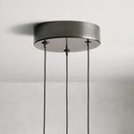 Soltaire Cascading Glass 3-Light Round Pendant