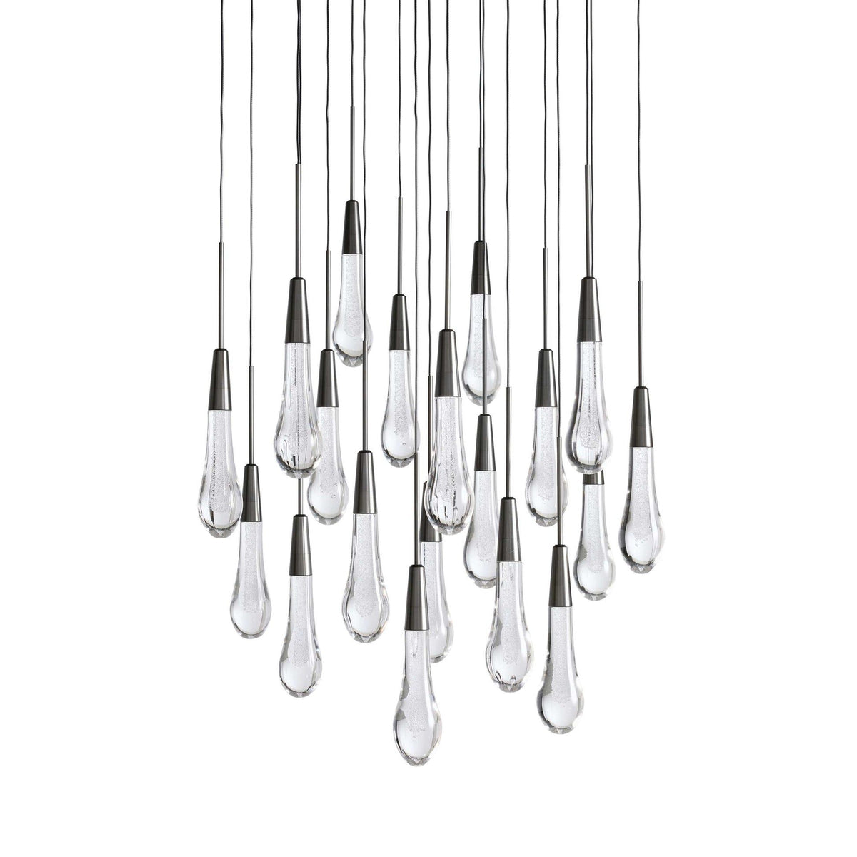 Soltaire Cascading Glass Round Chandelier