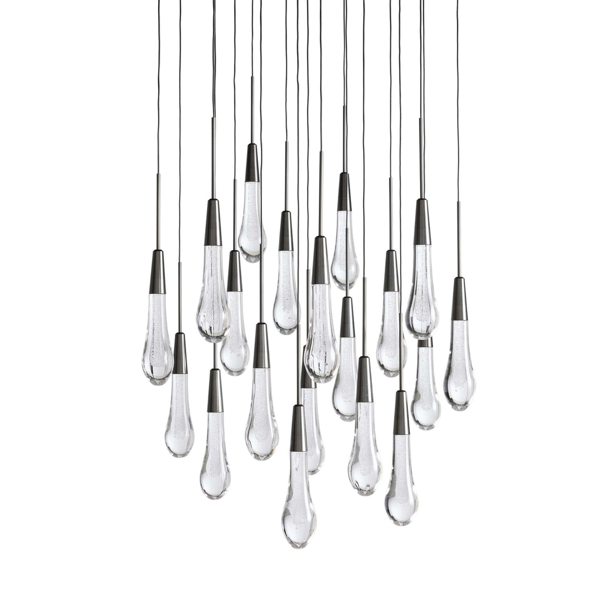 Soltaire Cascading Glass Round Chandelier