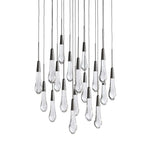 Soltaire Cascading Glass Round Chandelier