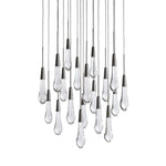 Soltaire Cascading Glass Round Chandelier