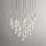 Soltaire Cascading Glass Round Chandelier