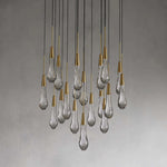 Soltaire Cascading Glass Round Chandelier