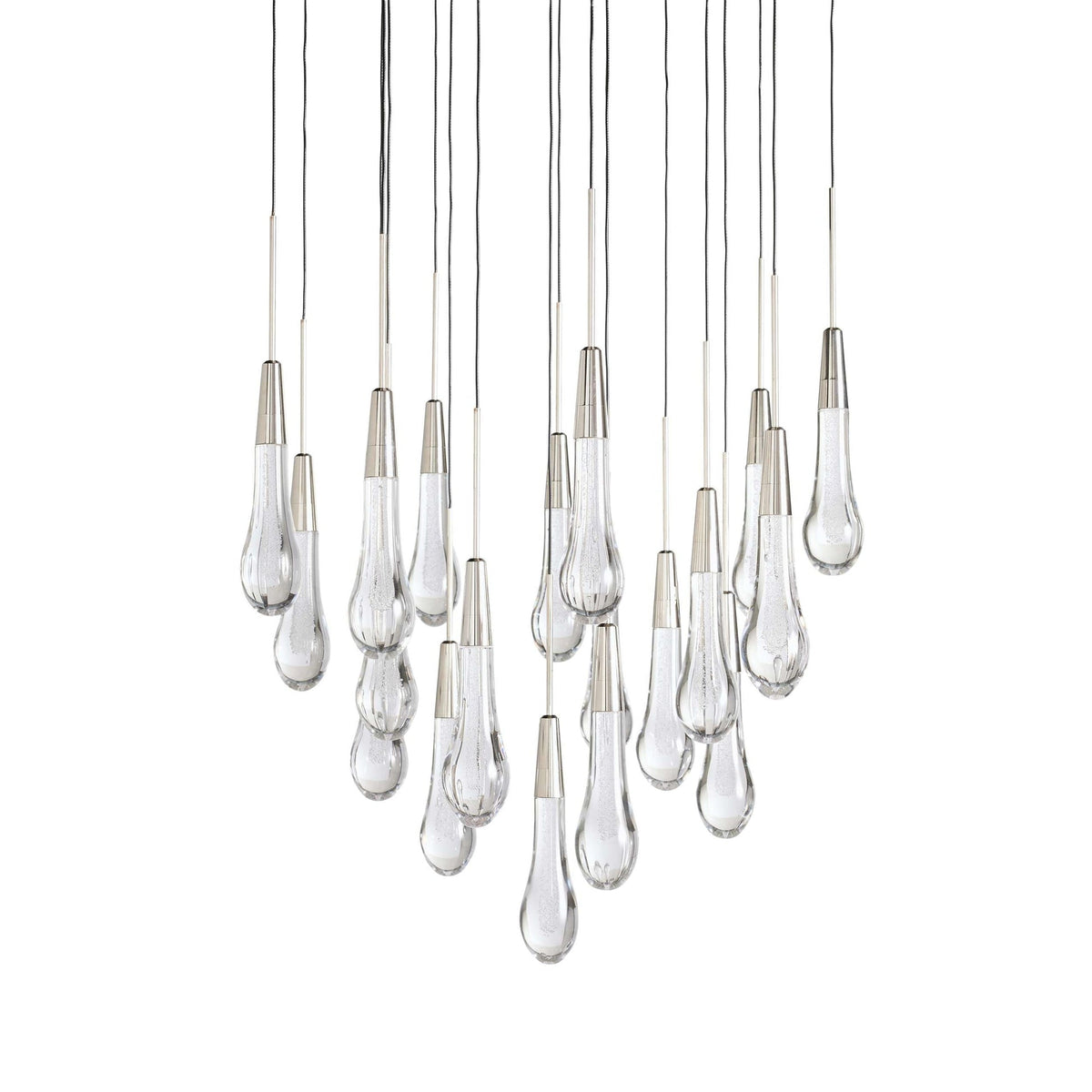 Soltaire Cascading Glass Round Chandelier
