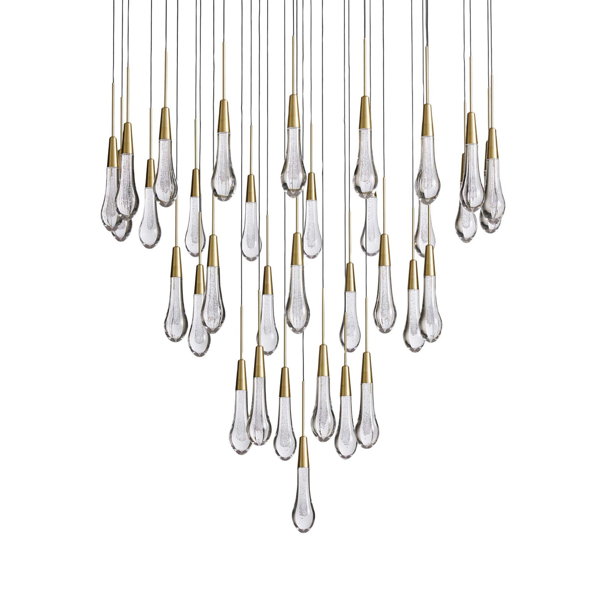 Soltaire Cascading Glass Round Chandelier