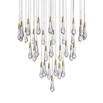 Soltaire Cascading Glass Round Chandelier