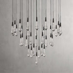 Soltaire Cascading Glass Round Chandelier