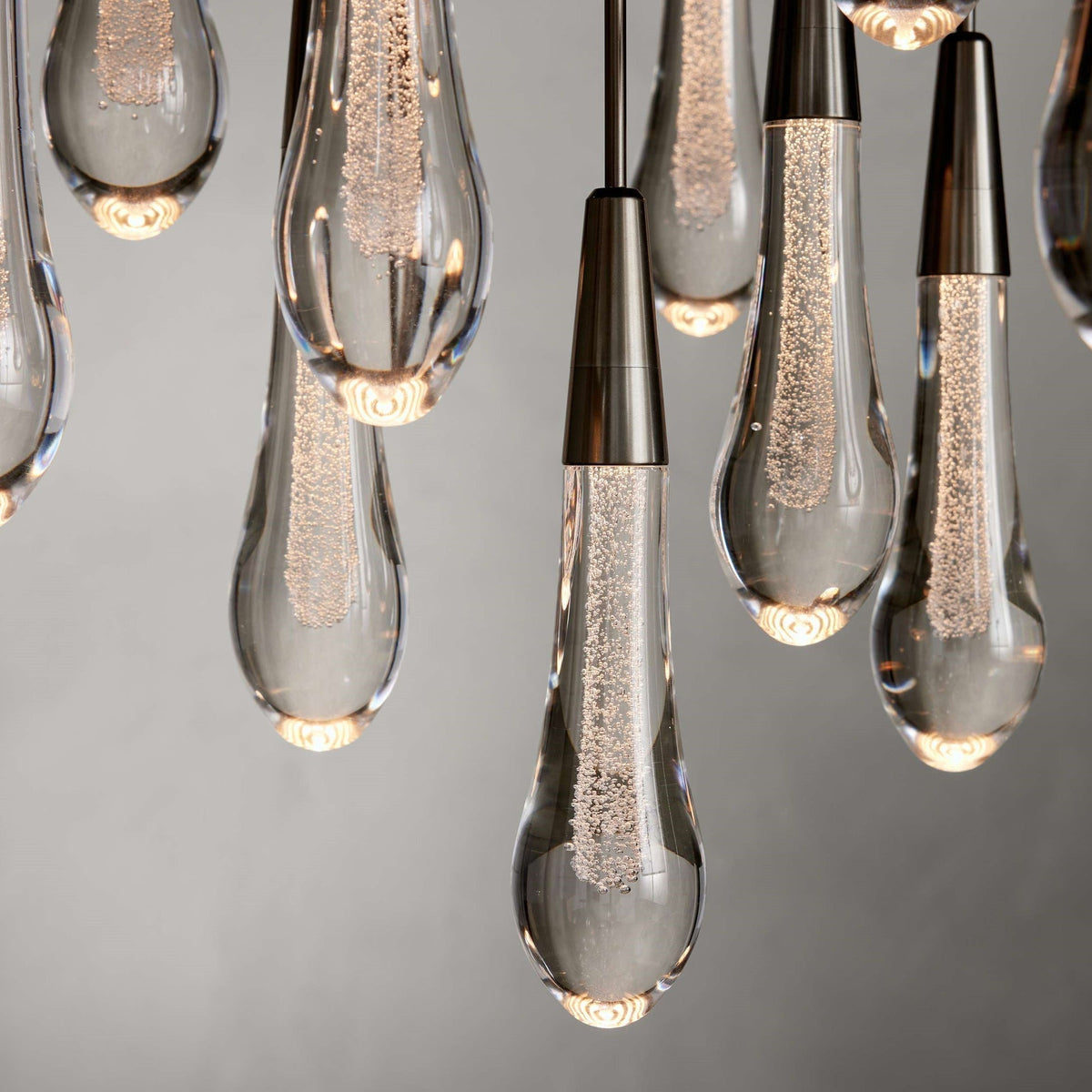 Soltaire Cascading Glass Round Chandelier