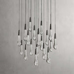 Soltaire Cascading Glass Round Chandelier