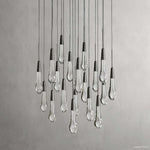 Soltaire Cascading Glass Round Chandelier