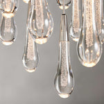 Soltaire Cascading Glass Round Chandelier