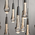 Soltaire Cascading Glass Round Chandelier
