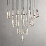 Soltaire Cascading Glass Round Chandelier