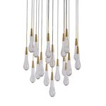 Soltaire Cascading Glass Round Chandelier