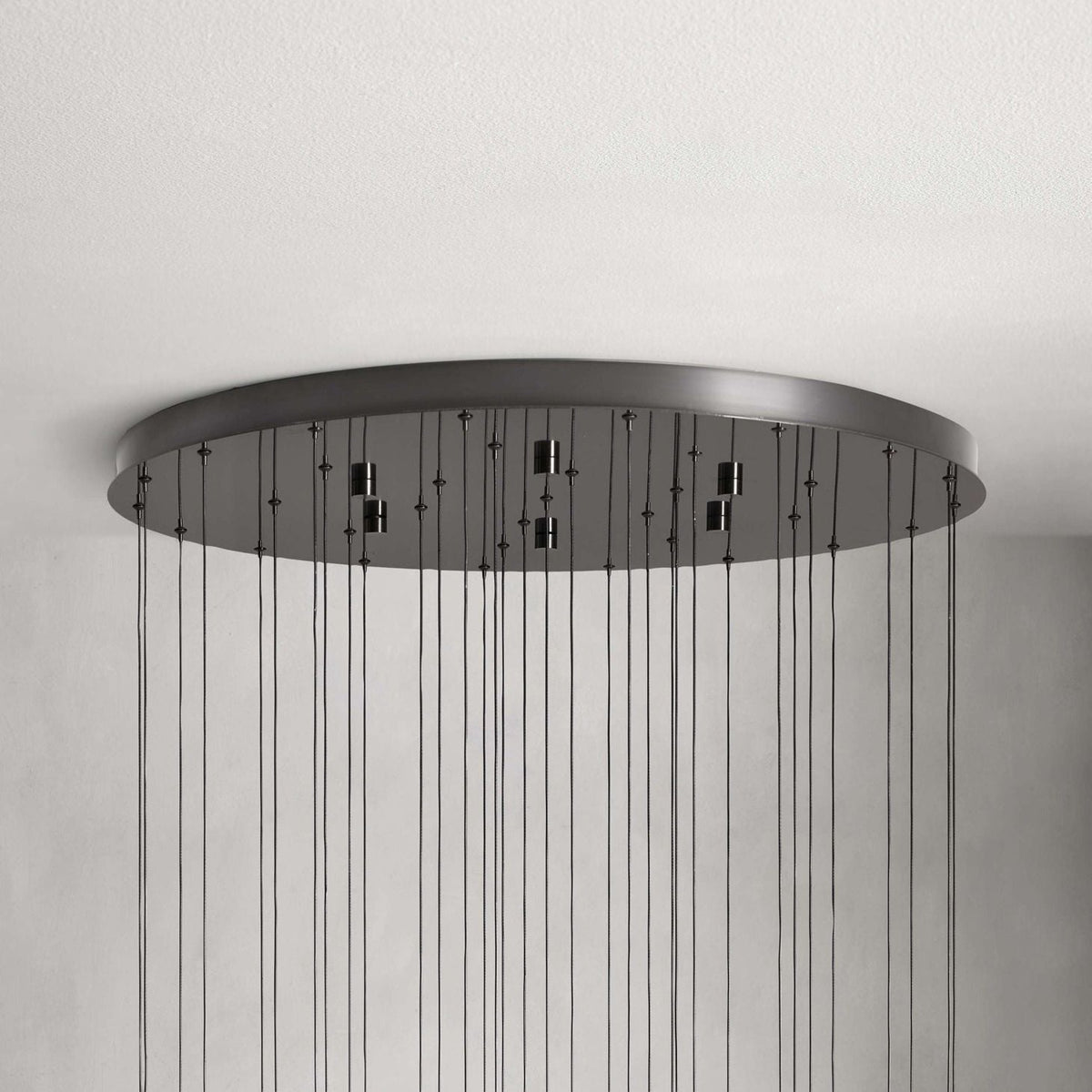 Soltaire Cascading Glass Round Chandelier