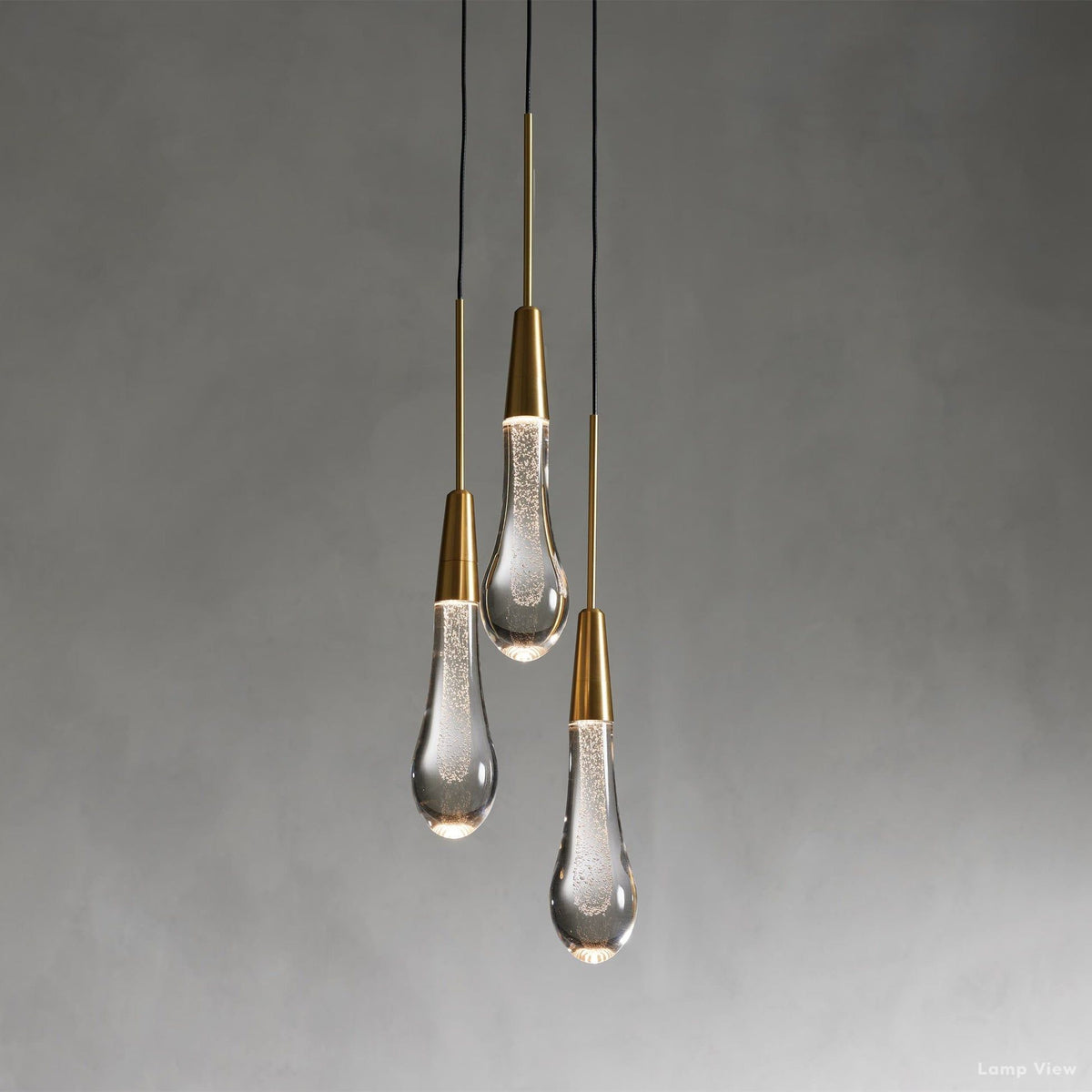 Soltaire Cascading Crystal 3-Light Round Pendant