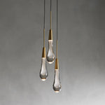 Soltaire Cascading Glass 3-Light Round Pendant