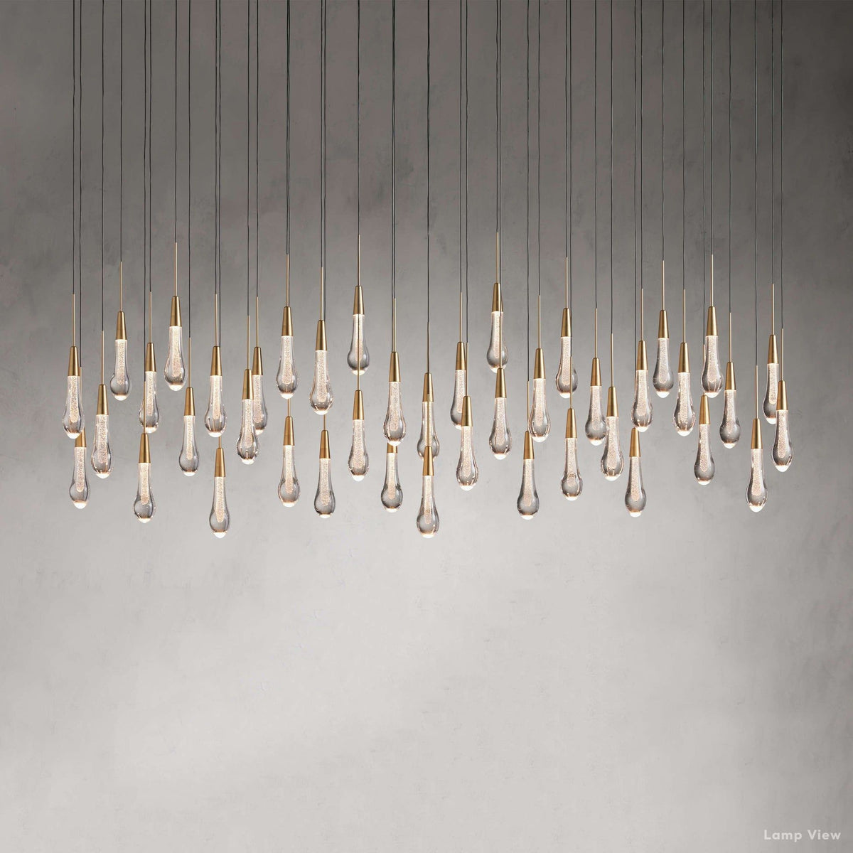 Soltaire Cascading Crystal Linear Chandelier