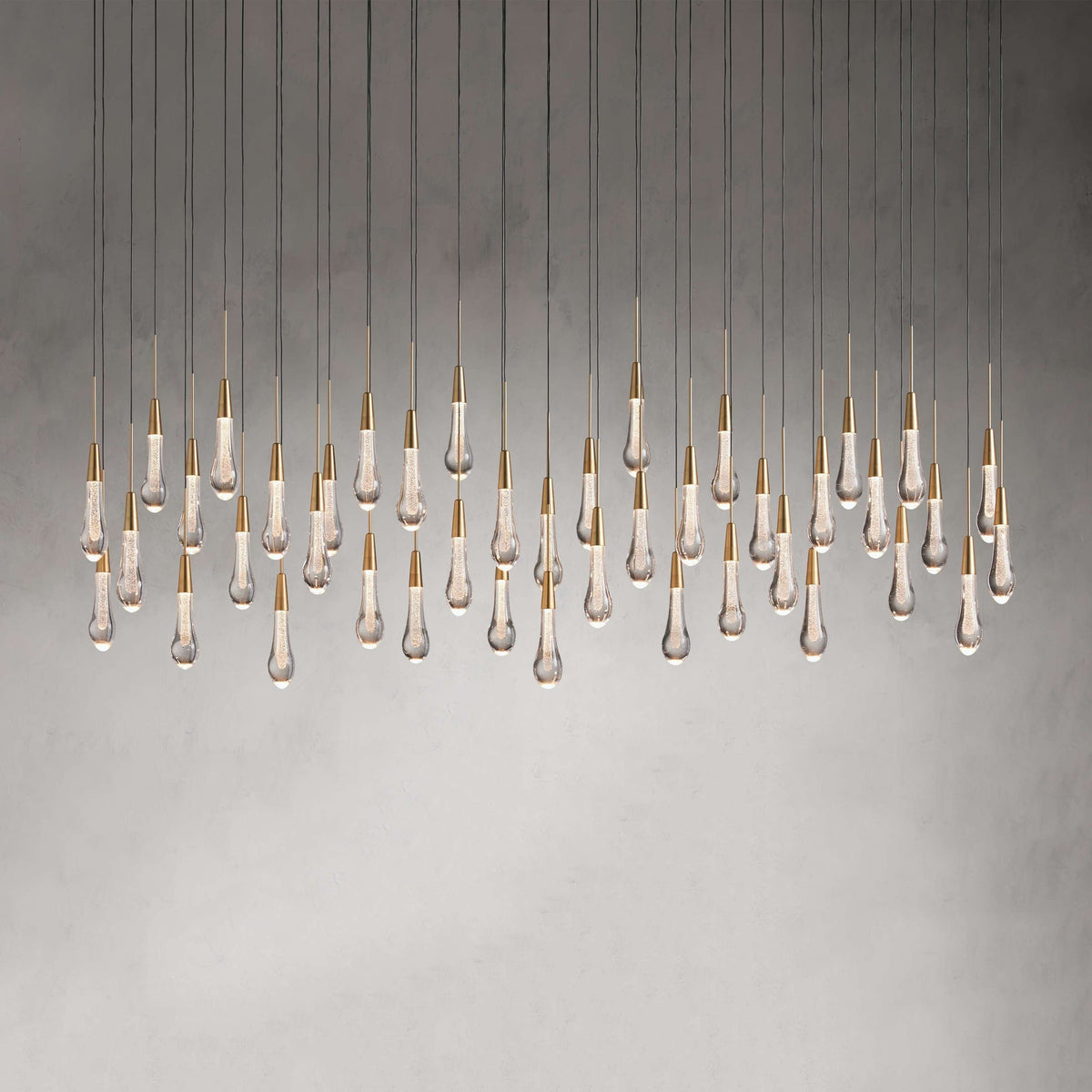 Soltaire Cascading Crystal Linear Chandelier