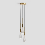 Soltaire Cascading Glass 3-Light Round Pendant