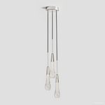 Soltaire Cascading Glass 3-Light Round Pendant